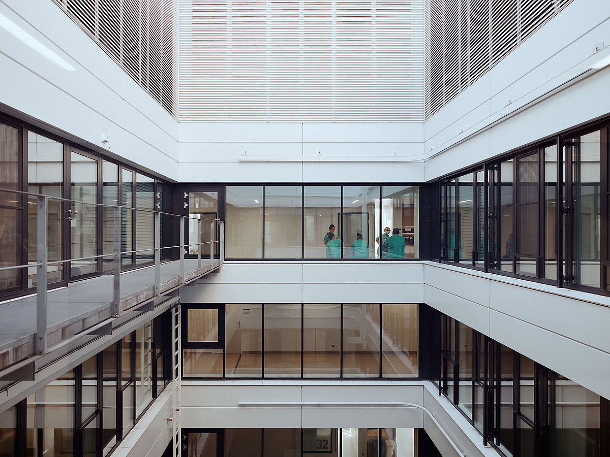 Innenansicht des Zentrums für Intensivtherapie am Universitätsklinikum Augsburg